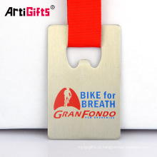 Alemanha Aço Inoxidável Ciclismo Beer Bottle Opener Medalha Com Cordão